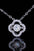 925 Sterling Silver Moissanite Flower Pendant Necklace