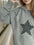 Drawstring Star Long Sleeve Hooded Sweater