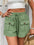 Tied Elastic Waist Shorts with Pockets