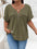 Plus Size Half Zip Short Sleeve T-Shirt