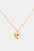 Zircon Heart Shape 14K Gold-Plated Pendant Necklace