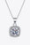 Moissanite Square Pendant Chain Necklace