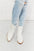 MMShoes Stacked Heel Chelsea Boot in White