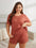 Plus Size Short Sleeve Two-Piece Loungewear Set