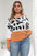 Leopard Round Neck Long Sleeve Sweater