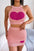 Heart Contrast Ribbed Sleeveless Knit Set