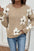 Flower Round Neck Long Sleeve Sweater