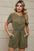 Half Button Short Sleeve Romper