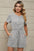 Half Button Short Sleeve Romper