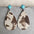 Artificial Turquoise Teardrop Earrings