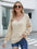 Lace Sleeve V-Neck Sweater