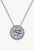 1 Carat Moissanite Round Pendant Chain Necklace