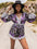 Frill Button Sleeve Romper