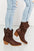 MMShoes Scrunch Cowboy Boots in Brown