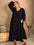 Plus Size Ruffled V-Neck Long Sleeve Dress