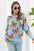 Butterfly Pattern Round Neck Sweater