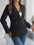 Decorative Pocket Flap Lapel Collar Long Sleeve Blazer