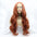 "24" Long Wavy Synthetic Lace Front Wig 130% Density"