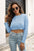Cropped Round Neck Pullover Sweater