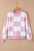Checkered Exposed Seam Sweater