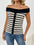 Striped Off-Shoulder Knit Top