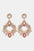 Zinc Alloy Frame Glass Stone Dangle Earrings