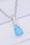 Teardrop Turquoise 4-Prong Pendant Necklace