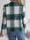 Plaid Open Front Long Sleeve Jacket