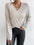 Surplice Dropped Shoulder Long Sleeve T-Shirt