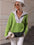 Color Block Knit Pullover
