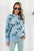 Butterfly Pattern Round Neck Sweater