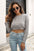 Cropped Round Neck Pullover Sweater