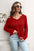 Cable-Knit V-Neck Pullover Sweater