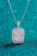 1 Carat Moissanite Geometric Pendant Necklace