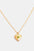 Zircon Heart Shape 14K Gold-Plated Pendant Necklace