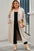 Plus Size Collared Neck Buttoned Longline Coat