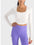 Square Neck Long Sleeve Cropped Sports Top