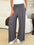 Smocked Wide Waistband Wide Leg Pants