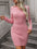 Striped Round Neck Sweater Dress