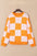Checkered Exposed Seam Sweater