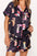 Short Sleeve Lounge Set with Printed Button-Up Top and Shorts