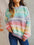Striped Round Neck Long Sleeve Sweater
