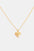 Zircon Heart Shape 14K Gold-Plated Pendant Necklace