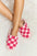 Melody Checkered Print Plush Slide Slippers