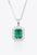 1.5 Carat Lab-Grown Emerald Pendant Necklace