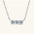 925 Sterling Silver Inlaid Moissanite Bar Necklace